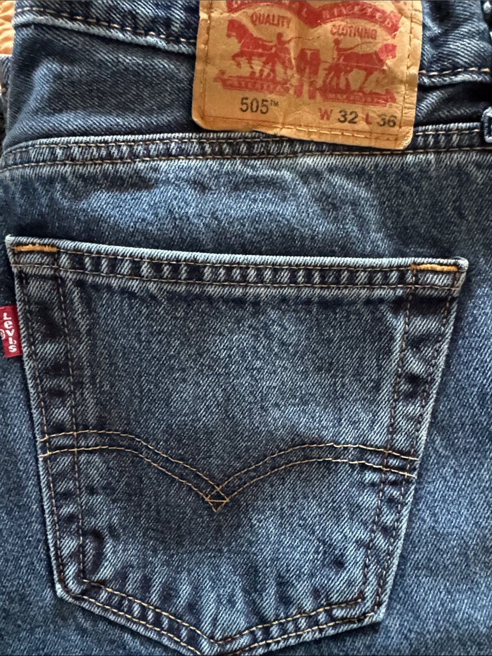 Levi's Men's 505 Straight Jeans - Denim Blue 32x36